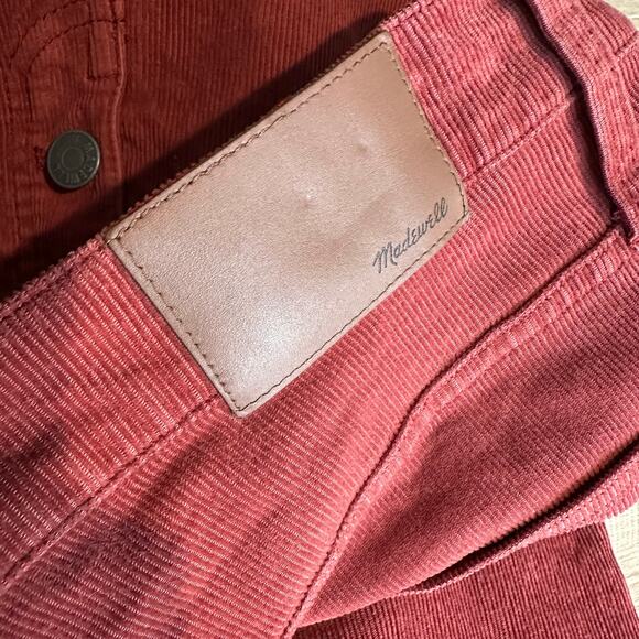 Madewell Cali Demi Button Fly Corduroy Pants Rust Orange 31 - Picture 7 of 10